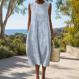 Comfortable sleeveless spring dress