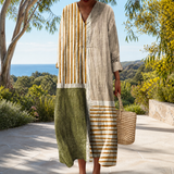 Figure-flattering spring dress with print