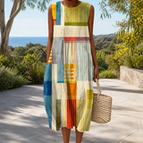 Comfortable sleeveless spring dress