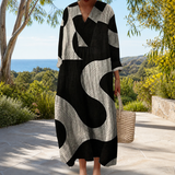 Figure-flattering spring dress with print