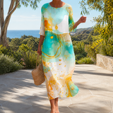 Flowing long dress – chic and comfortable