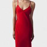 Crimson Dress - Minimalist Cut