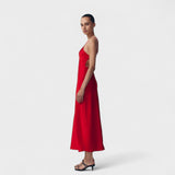 Crimson Dress - Minimalist Cut