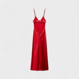 Crimson Dress - Minimalist Cut