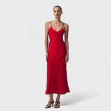 Crimson Dress - Minimalist Cut