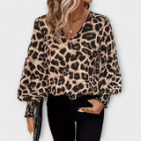 Joana - Stylish Leopard Print Blouse