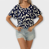 Evelyn - Casual Blouse with Round Neckline