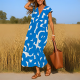 Magda - Flowing Dress with V-Neck