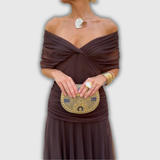 Florendra | Long Floral V-Neck Dress