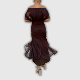 Florendra | Long Floral V-Neck Dress
