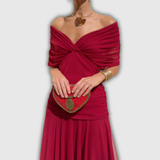 Florendra | Long Floral V-Neck Dress