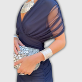 Florendra | Long Floral V-Neck Dress