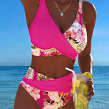 Alice | Floral Bikini in Contrast