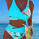 Alice | Floral Bikini in Contrast