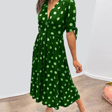 Mónica - Elegant Polka Dot Dress