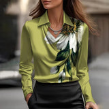 Inês - Luxurious Satin Blouse with Soft Neckline