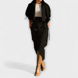 Lyra - Elegant Jacket Midi Skirt with Pockets