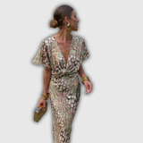 Clarandra | Copper Midi Dress