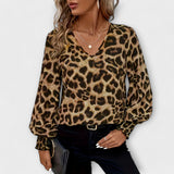 Sara - Stylish Blouse with Leopard Print