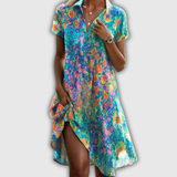 Tansy | Blouse Dress with Floral Print and V-Neck