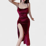 Gabriela - Velvet Dress with Slit