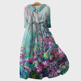 Flower Dress with Gradient Design