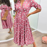 Mónica - Elegant Polka Dot Dress