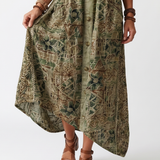 Aleta | Oversized Midi Dress with Button Placket and Pockets