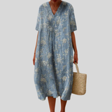 Flattering Printed Summer Dress