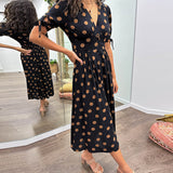 Mónica - Elegant Polka Dot Dress