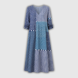 Nora | Patchwork Boho Midi Dress
