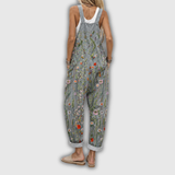 Comfortable printed dungarees