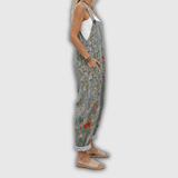 Comfortable printed dungarees
