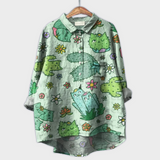 Magdalena - Handmade Women's Blouse with Floral Design