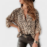Clara - Fashionable Blouse with Leopard Print