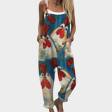 Hedi™ | Overalls with Playful Rooster Motif