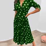 Mónica - Elegant Polka Dot Dress