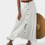Long Semi-Transparent Skirt with Slit