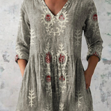Hazel | Block-Print Long Blouse