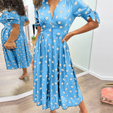 Mónica - Elegant Polka Dot Dress