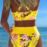 Alice | Floral Bikini in Contrast