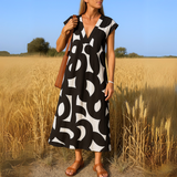 Magda - Flowing Dress with V-Neck