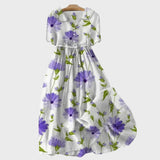 Flower Maxi Dress in Lavender