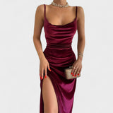 Gabriela - Velvet Dress with Slit
