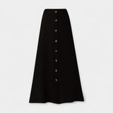 Long Semi-Transparent Skirt with Slit