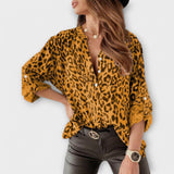 Clara - Fashionable Blouse with Leopard Print