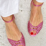 Isadora™ | Woven Golden Sandals