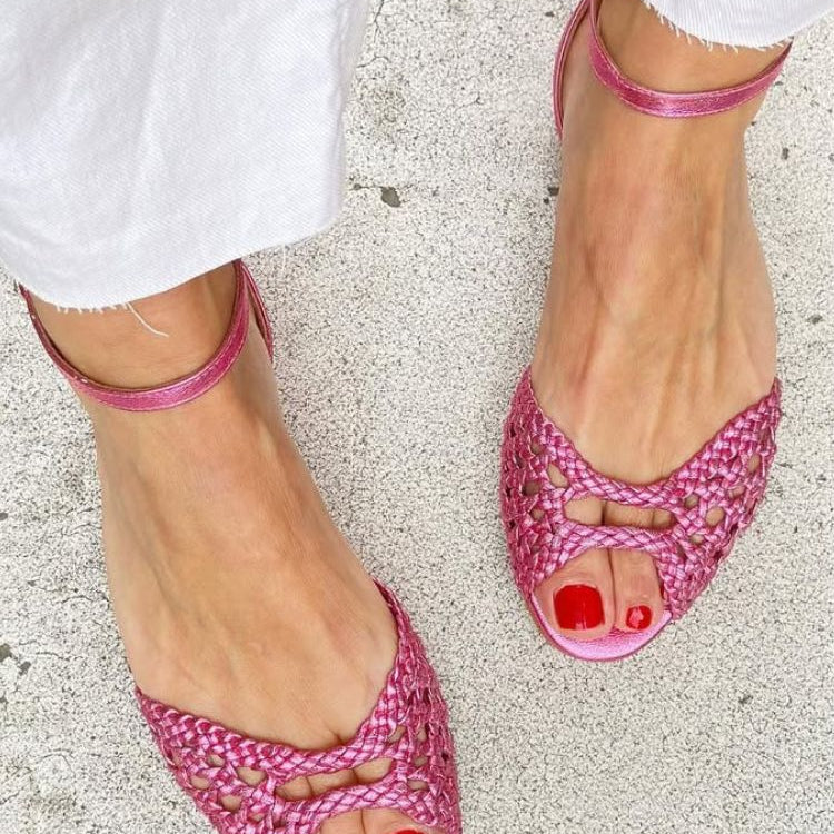 Isadora™ | Woven Golden Sandals