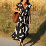 Magda - Flowing Dress with V-Neck