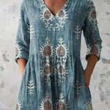 Hazel | Block-Print Long Blouse